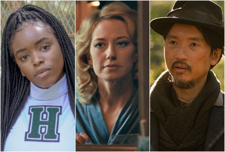 Lovie Simone in "Selah and the Spades," Carrie Coon in "The Nest," Orion Lee in "First Cow" (Amazon, IFC Films, A24)