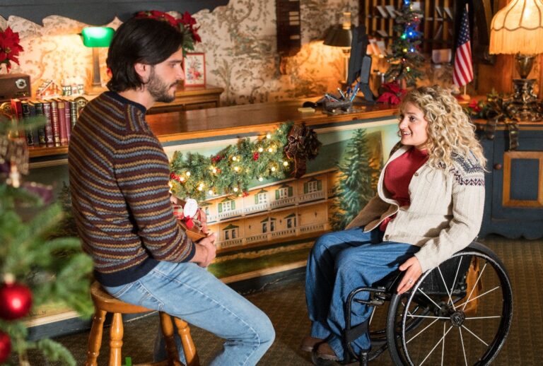 Daniel DiTomasso and Ali Stroker in "Christmas Ever After" (Lifetime)