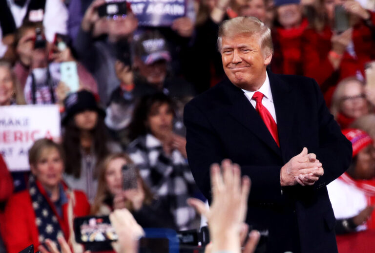 President Donald Trump attends a rally in support of Sen. David Perdue (R-GA) and Sen. Kelly Loeffler (R-GA) on December 05, 2020 in Valdosta, Georgia. (Spencer Platt/Getty Images)