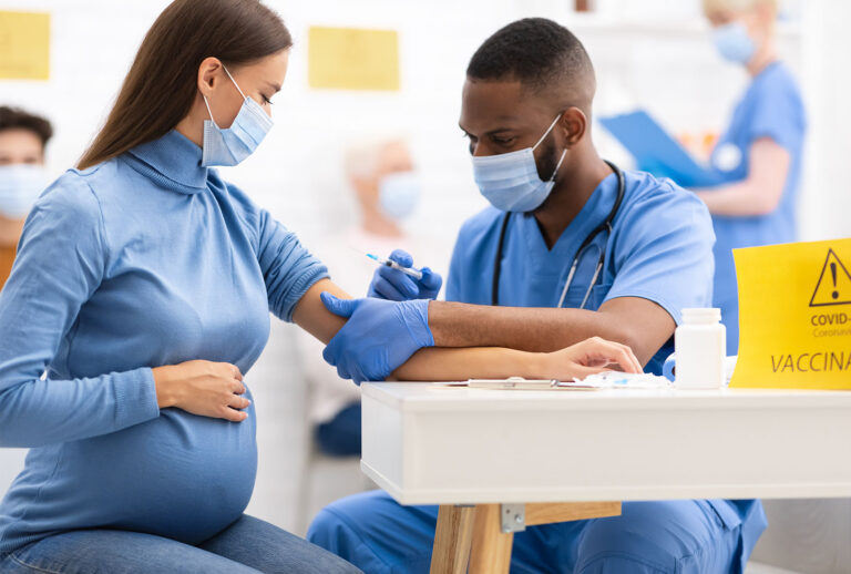 Pregnant Woman Receiving Coronavirus Vaccine Injection (Getty Images)