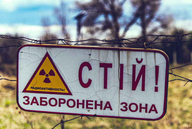 A sign warning of radiation, taken in Pripyat, Ukraine, April 2017. OVER 30 years after the nuclear disaster of Chernobyl, the city of Pripyat is exactly as it was the day it was evacuated. On the afternoon of April 27, 1986 a population of almost 50,000 abandoned the city following a catastrophic nuclear accident. (Andreas Jansen / Barcroft Media via Getty Images)