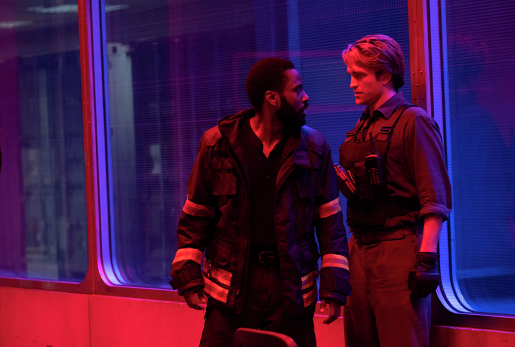 John David Washington and Robert Pattinson in "Tenet" (Warner Bros.)