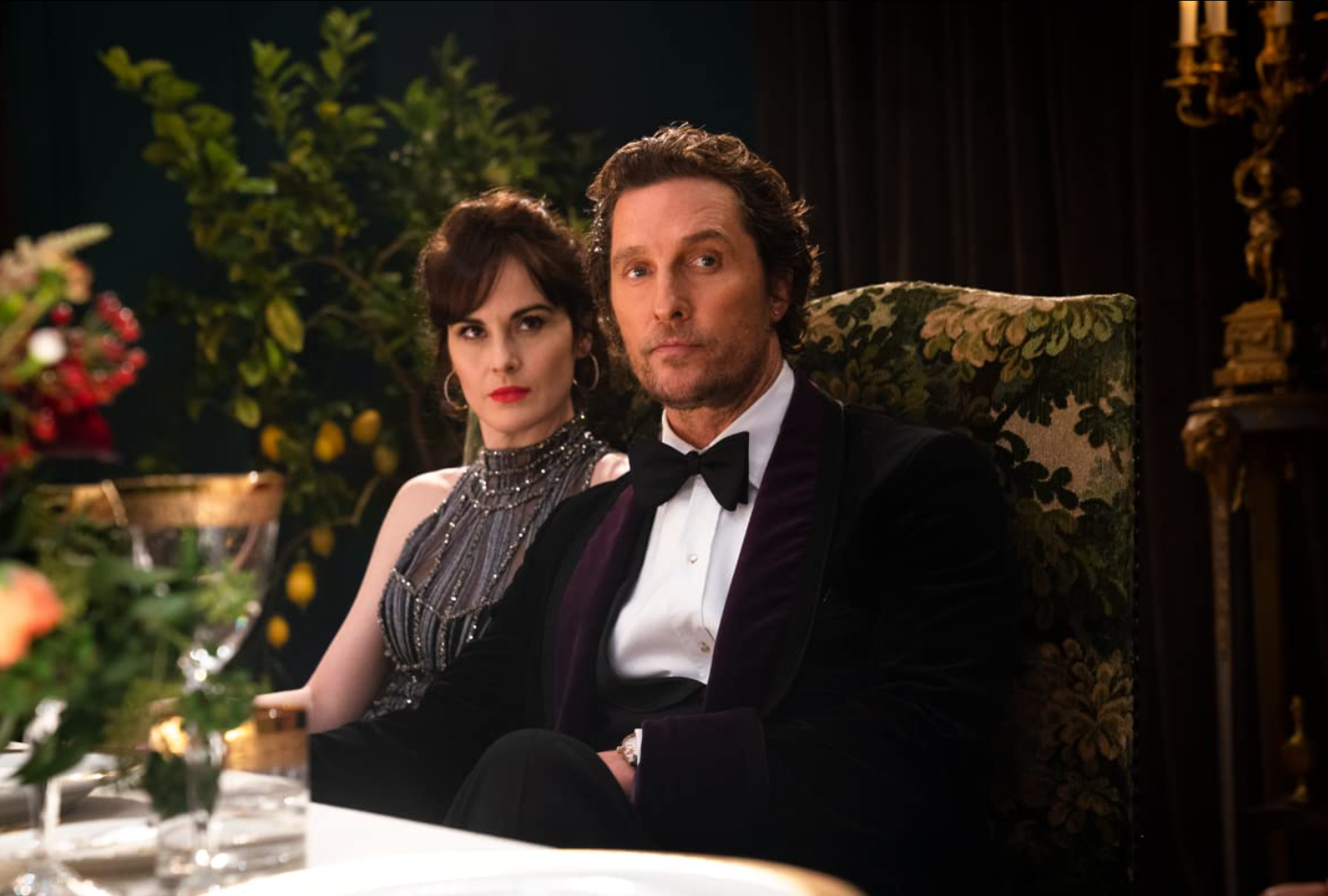 Michelle Dockery and Matthew McConaughey in "The Gentlemen" (STX Films)
