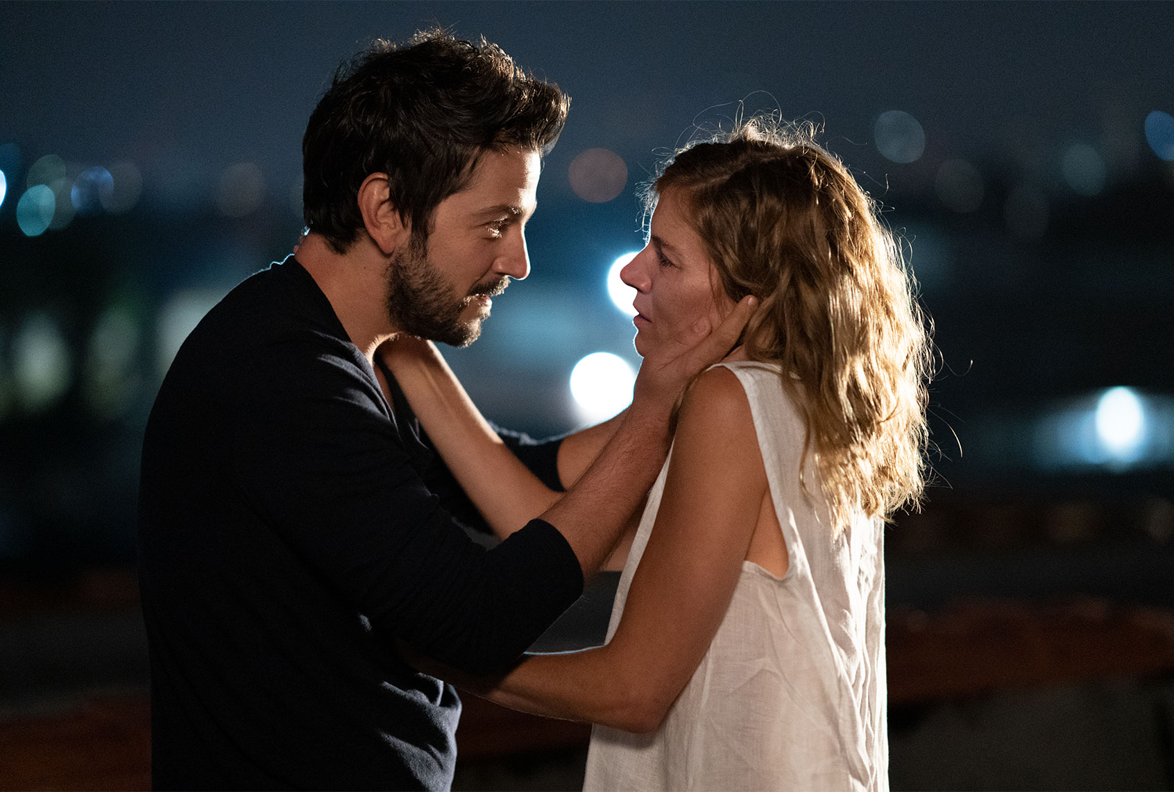 Diego Luna and Sienna Miller in "Wander Darkly" (Michael Moriatis/Lionsgate)