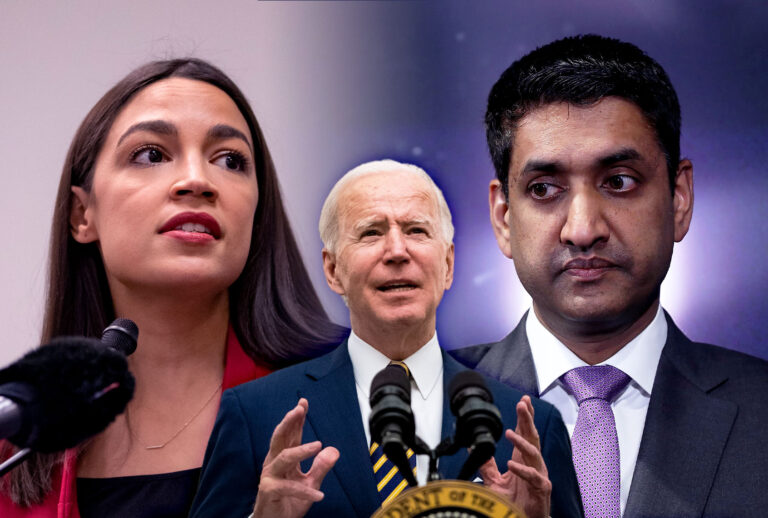 Alexandria Ocasio-Cortez, Ro Khanna and Joe Biden (Photo illustration by Salon/Getty Images)