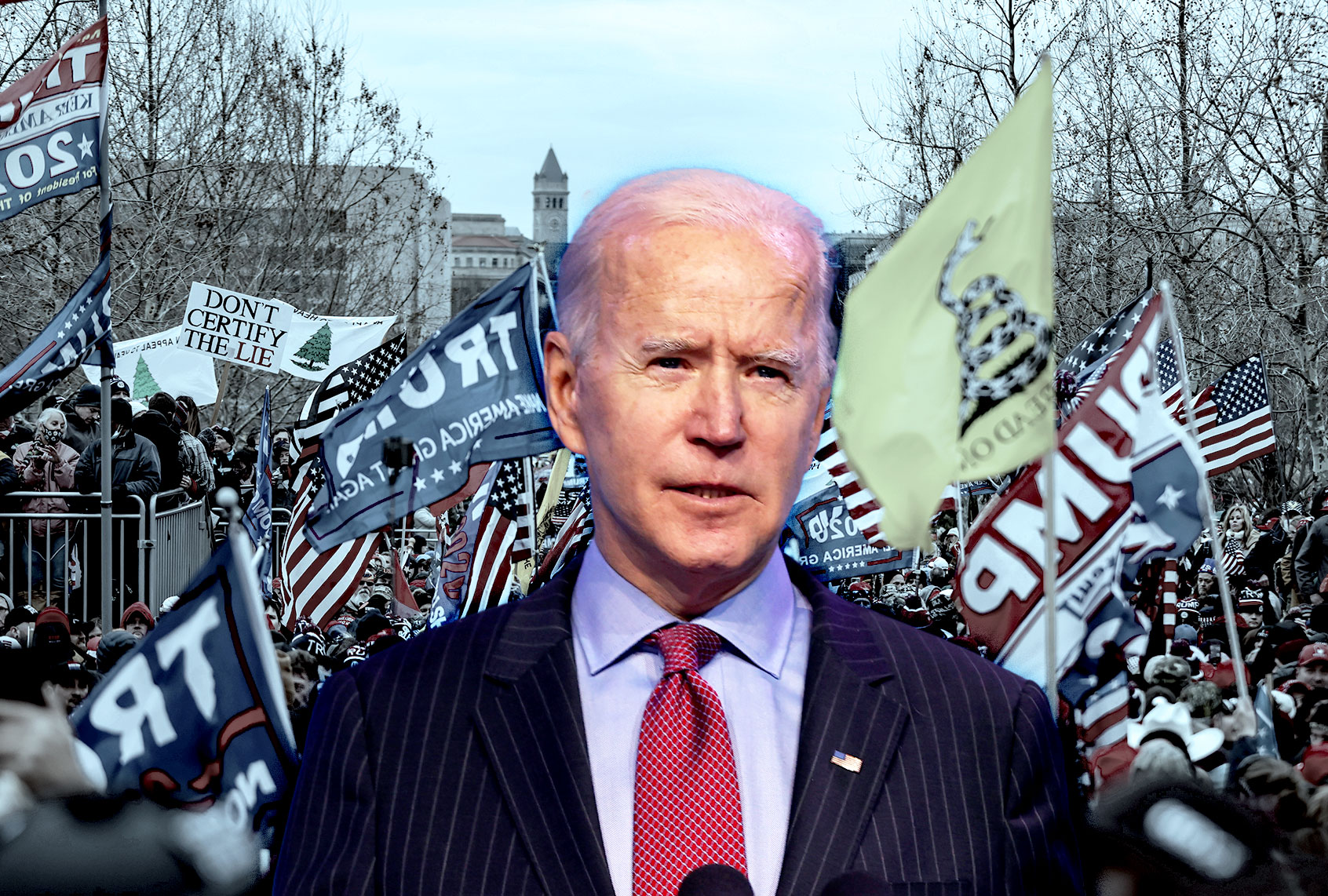Joe Biden | Trump supporters rioting at the US Capitol on January 6, 2021. (Photo illustration by Salon/Getty Images)