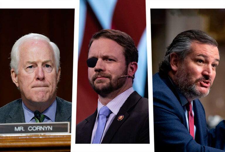 John Cornyn, Dan Crenshaw and Ted Cruz (Photo illustration by Salon/Getty Images)