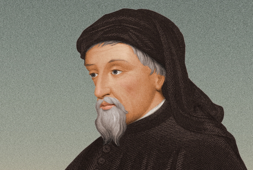 Circa 1390, Portrait of Geoffrey Chaucer (c 1342-1400). English poet, soldier and diplomat 1360-70. Wrote 'The Canterbury Tales.' ((Photo by Stock Montage/Getty Images))