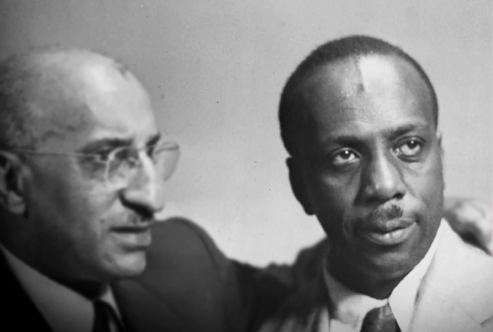 Dr. Clarence F. Holmes and Dr. Howard Thurman, 1950 (Dave Mathias/The Denver Post via Getty Images)