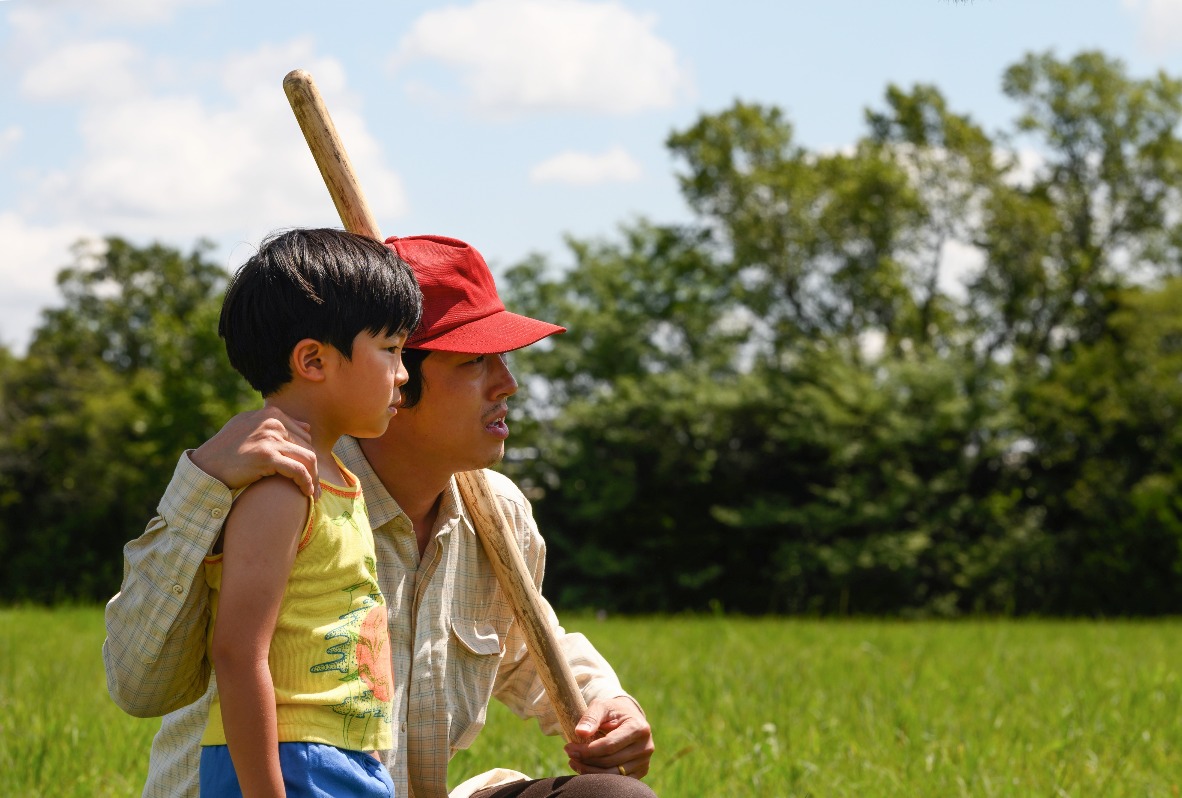 Alan S. Kim and Steven Yeun in "Minari" (A24)
