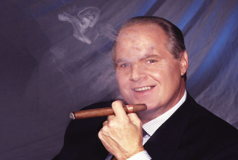 Rush Limbaugh poses for a Portrait on July 6th, 2005 in Los Angeles, California. (Harry Langdon/Getty Images)