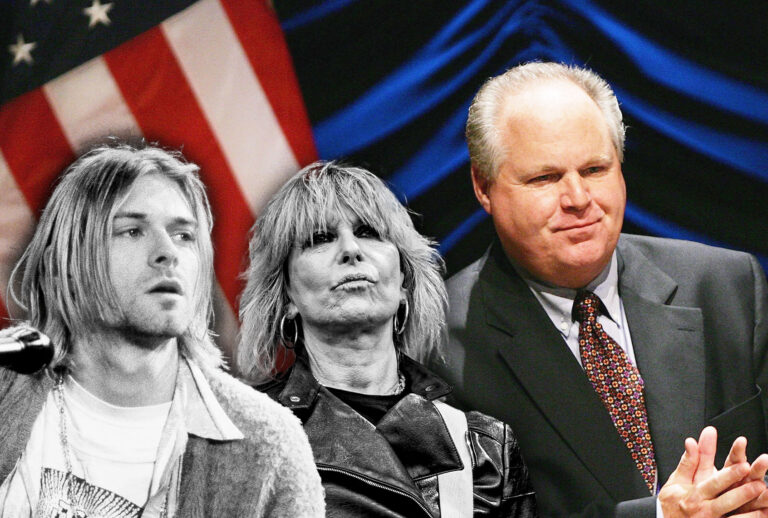 Rush Limbaugh, Kurt Cobain and Chrissie Hynde (Photo illustration by Salon/Getty Images)