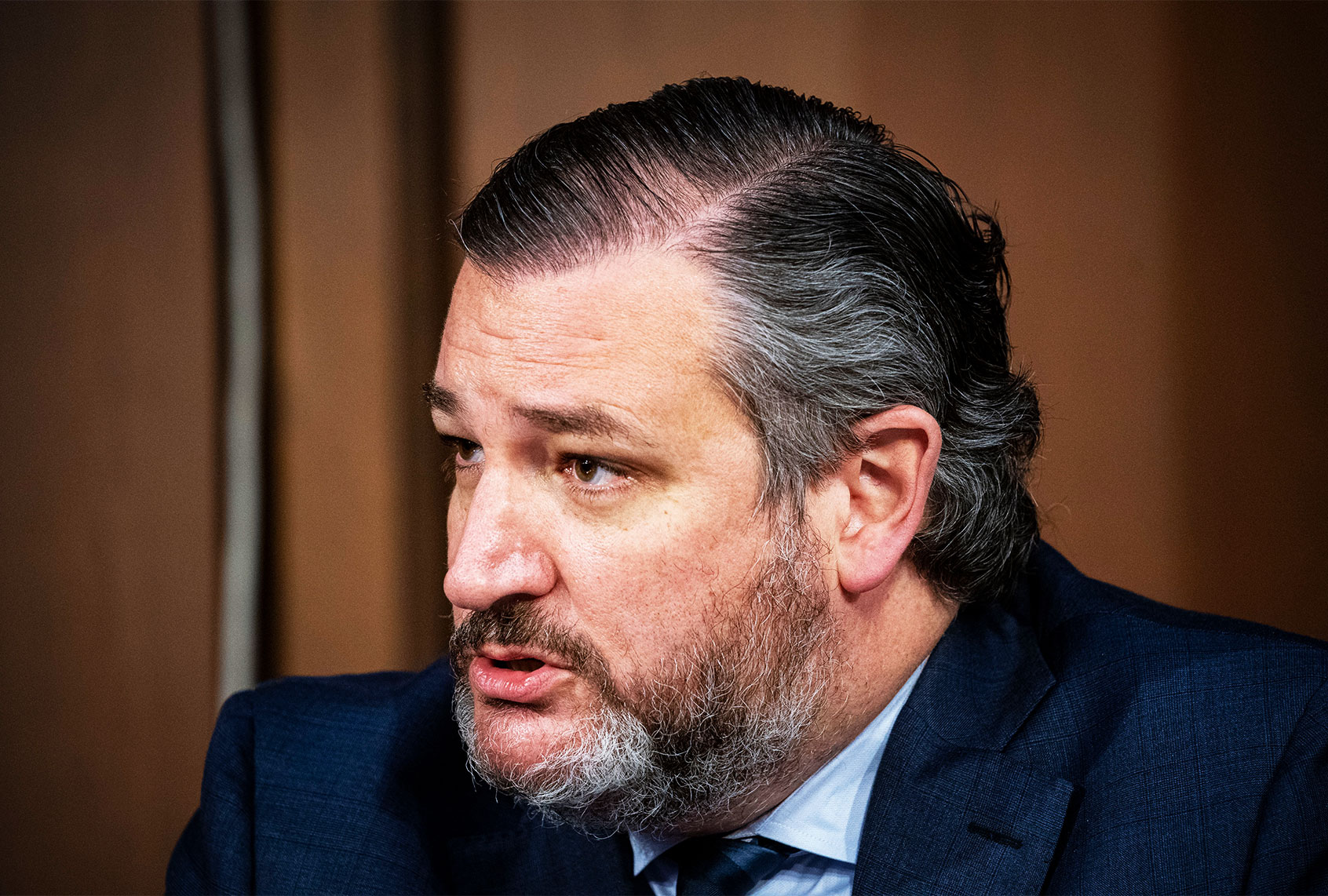 Sen. Ted Cruz (R-TX) speaks during Attorney General nominee Merrick Garland's confirmation hearing before the Senate Judiciary Committee in the Hart Senate Office Building on February 22, 2021 in Washington, DC. Garland previously served at the Chief Judge for the U.S. Court of Appeals for the District of Columbia Circuit. (Al Drago/Getty Images)