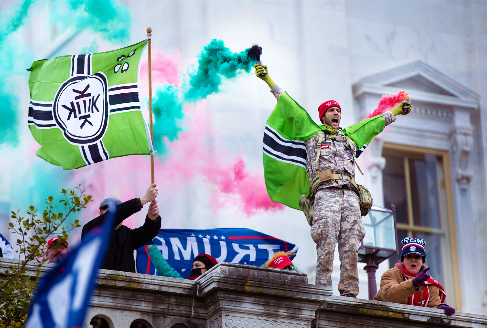 Supporters of President Trump storm the United States Capitol building on Jan. 6, 2021, in Washington DC. (Evelyn Hockstein/For The Washington Post via Getty Images)