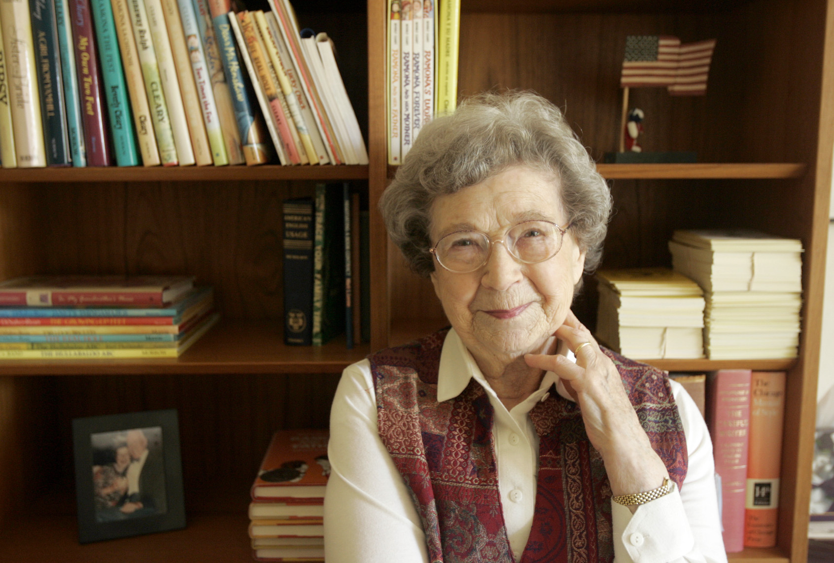 Beverly Cleary at home in Carmel Valley, 2006. (Christina Koci Hernandez/San Francisco Chronicle by Getty Images)