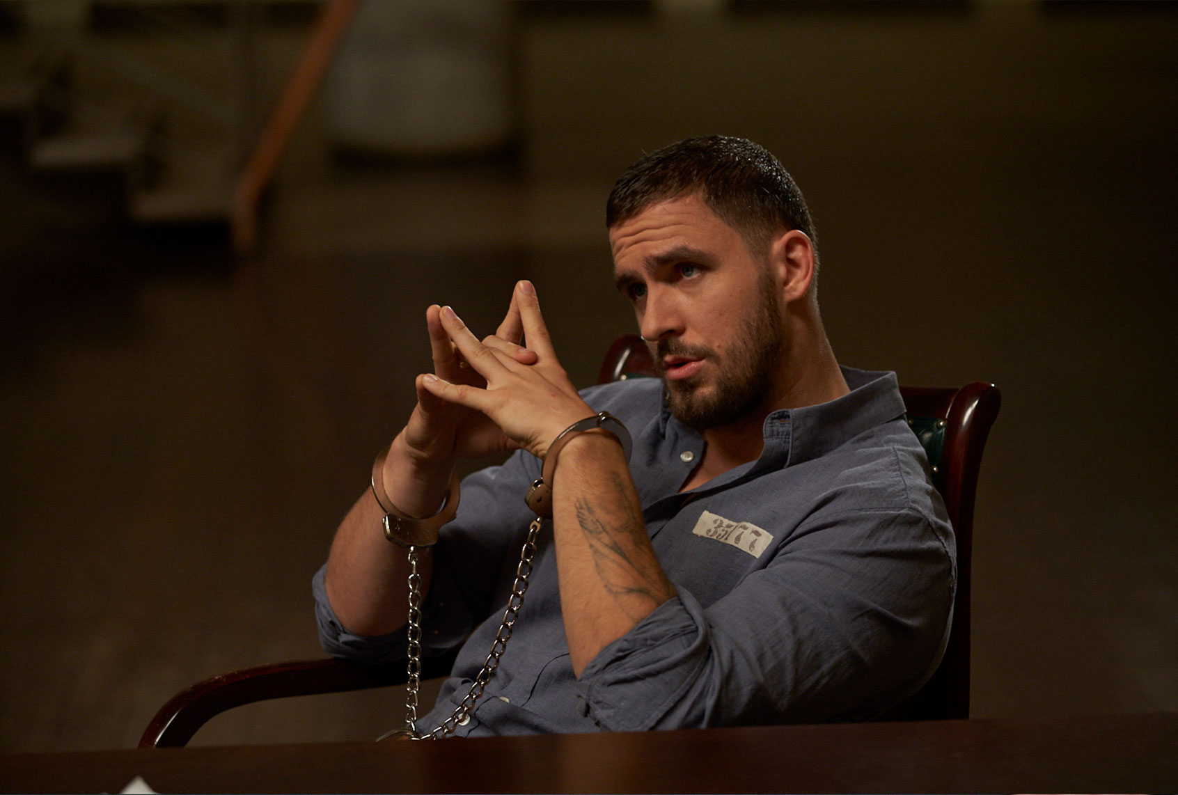 Jack Kesy in "Dark Web: Cicada 3301" (Lionsgate)