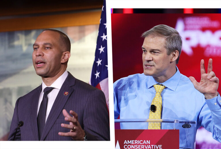 Hakeem Jeffries and Jim Jordan (Photo illustration by Salon/Getty Images)