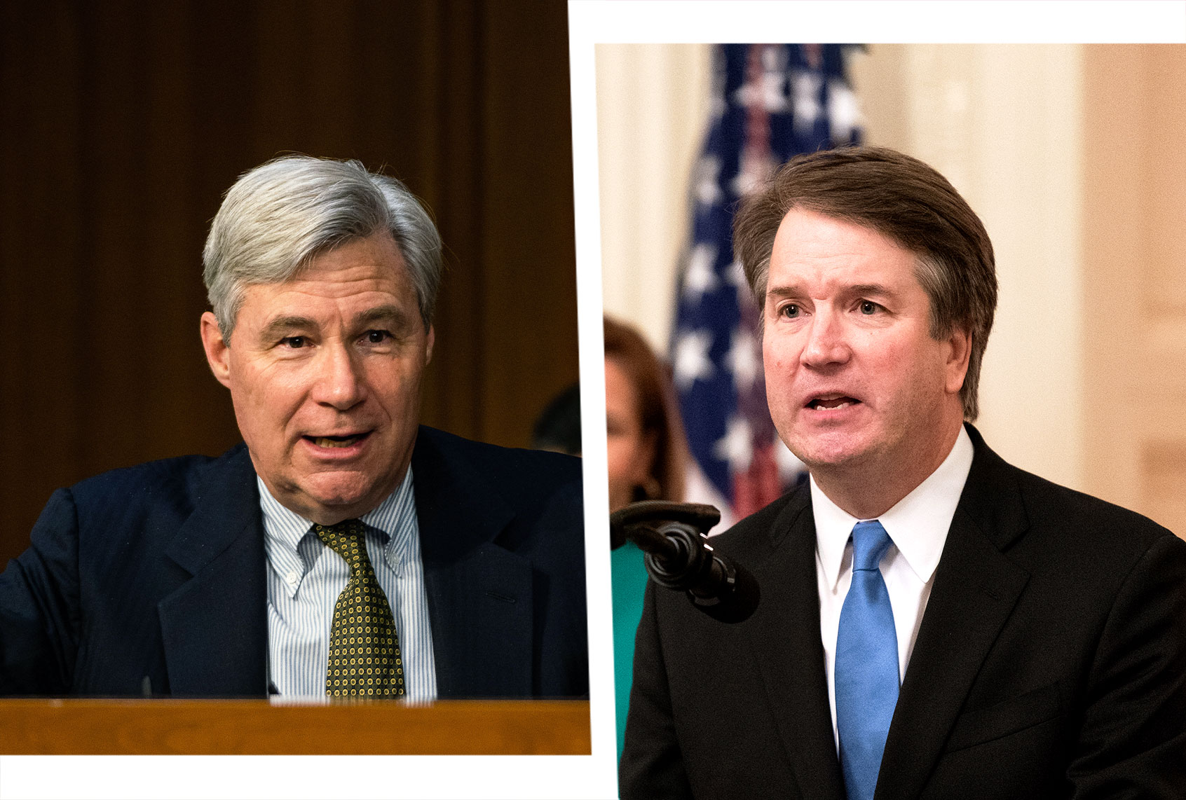 Sheldon Whitehouse and Brett Kavanaugh (Photo illustration by Salon/Getty Images)