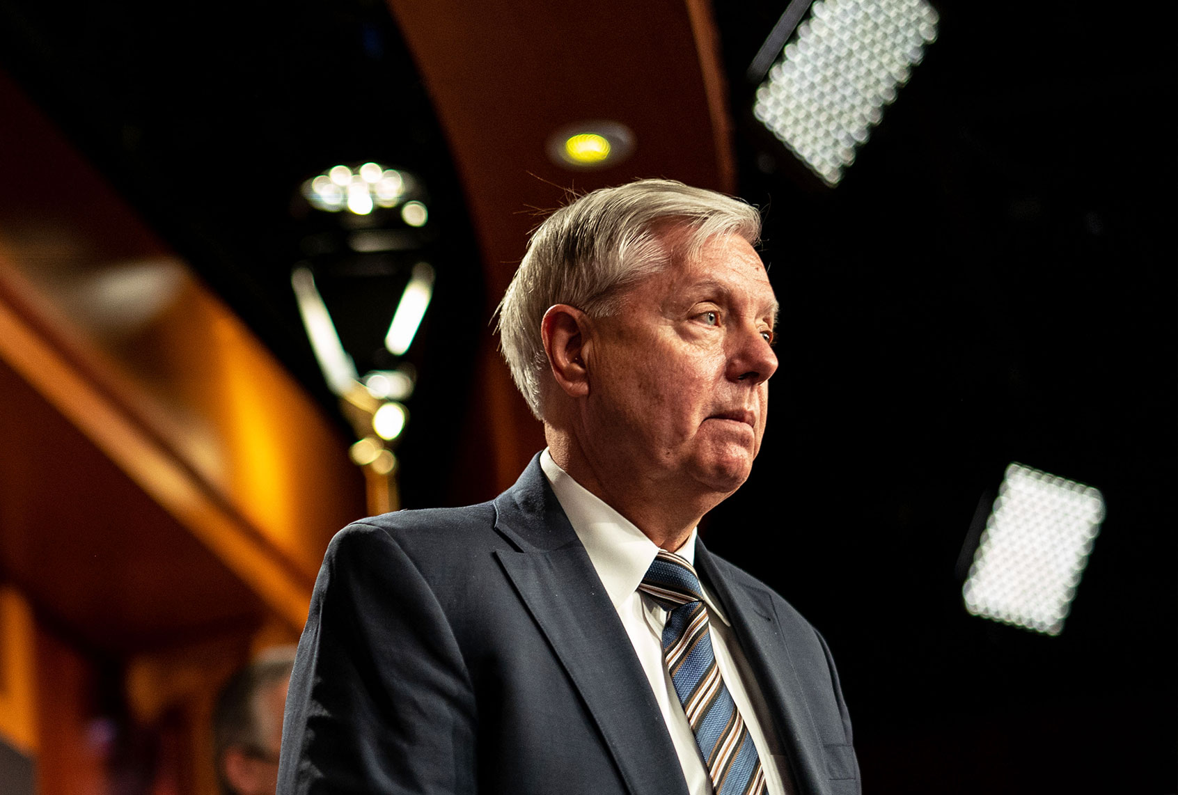 Sen. Lindsey Graham (R-SC) at a press conference on Capitol Hill on Friday, March 5, 2021 in Washington, DC. (Kent Nishimura / Los Angeles Times via Getty Images)