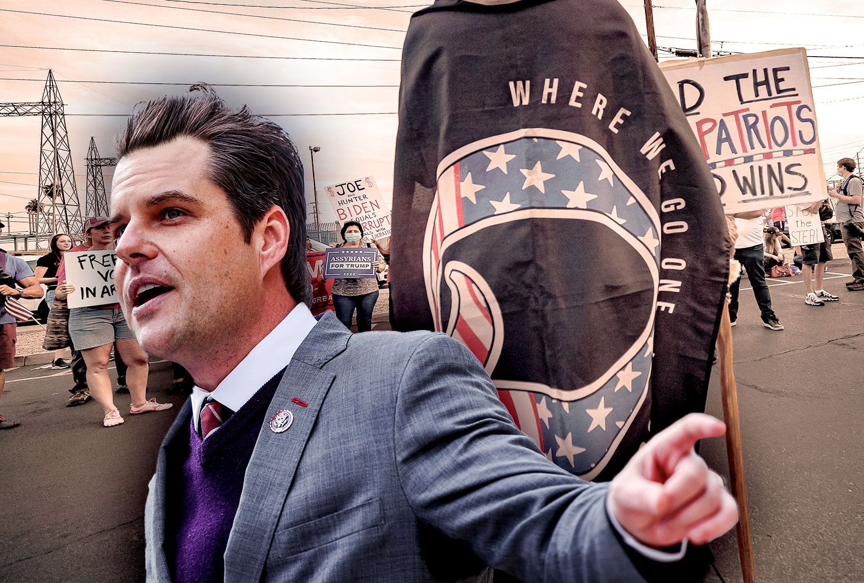 Matt Gaetz | QAnon (Photo illustration by Salon/Getty Images)