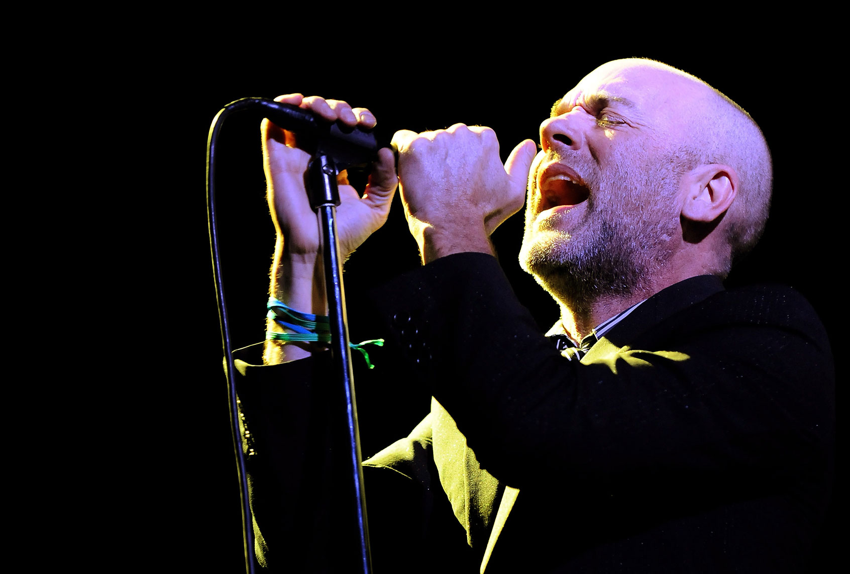 Michael Stipe of REM performs at Las Ventas Bullring on October 1, 2008 in Madrid, Spain (Carlos Alvarez/Getty Images)