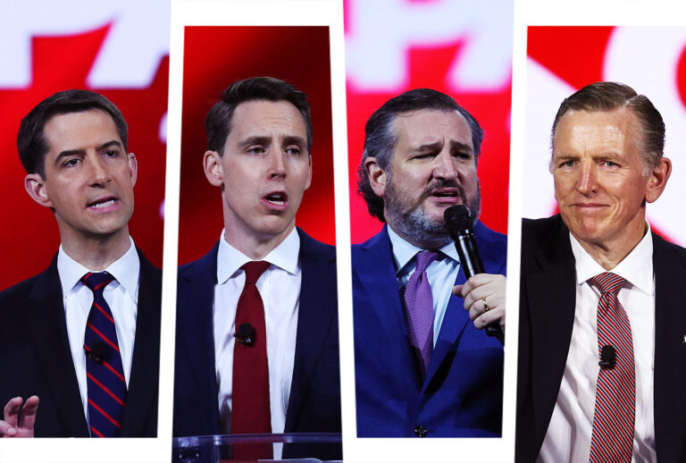 Tom Cotton, Josh Hawley, Ted Cruz and Paul Gosar (Photo illustration by Salon/Getty Images)