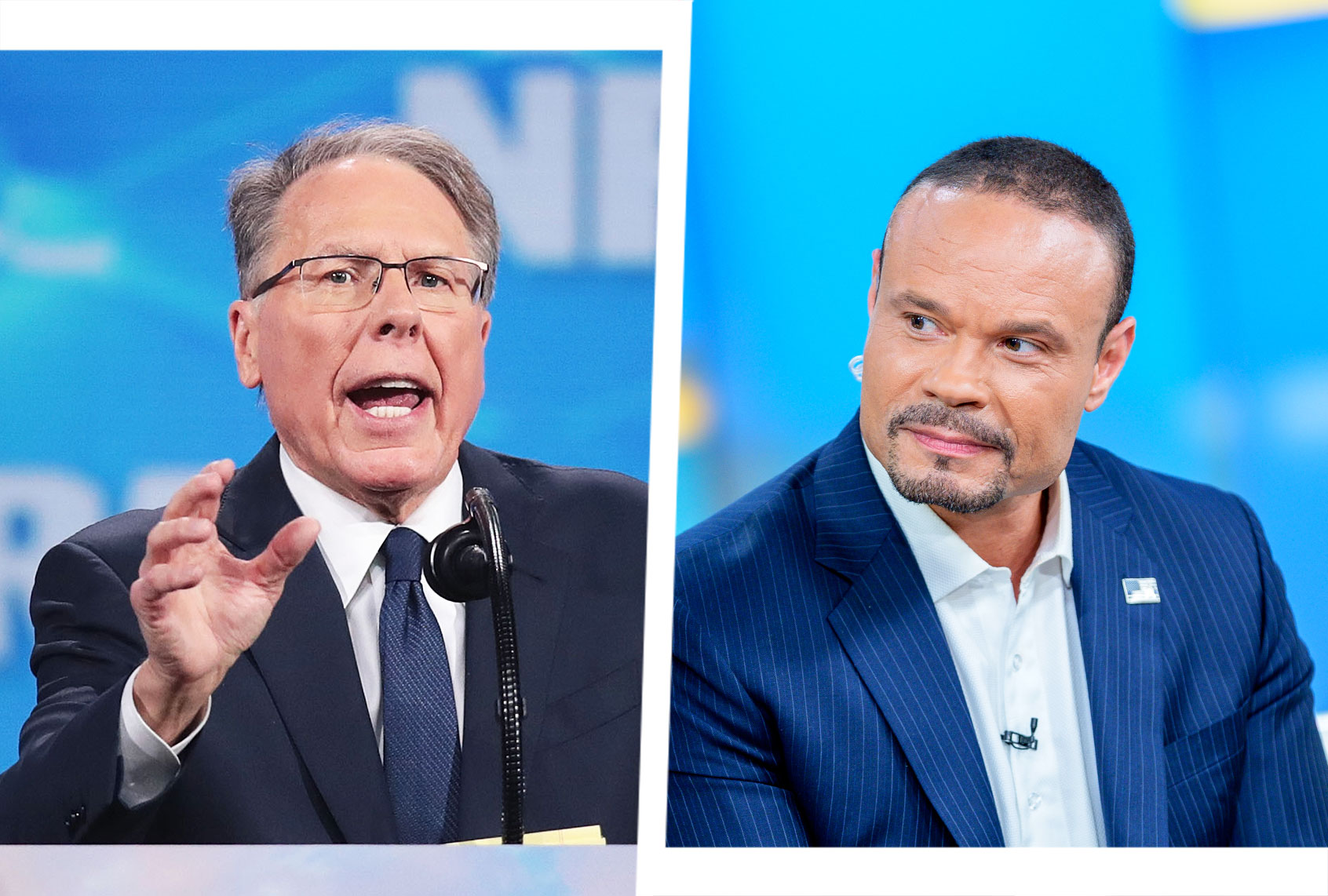 Wayne LaPierre and Dan Bongino (Photo illustration by Salon/Getty Images)