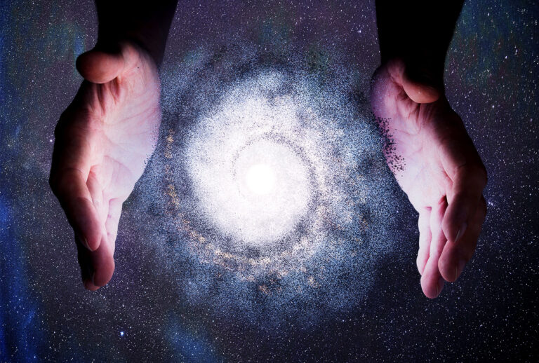"Hands of God" are creating Galaxy in universe concept (Getty Images)