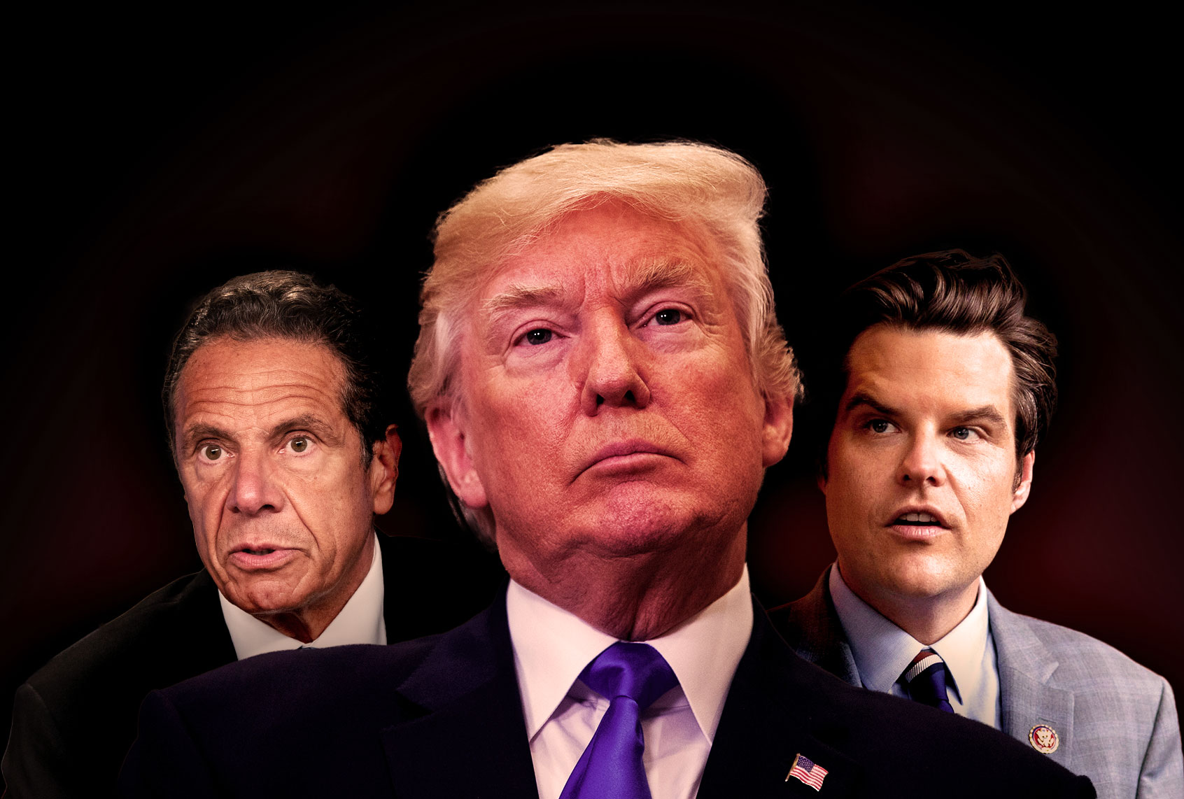 Donald Trump, Andrew Cuomo and Matt Gaetz (Photo illustration by Salon/Getty Images)