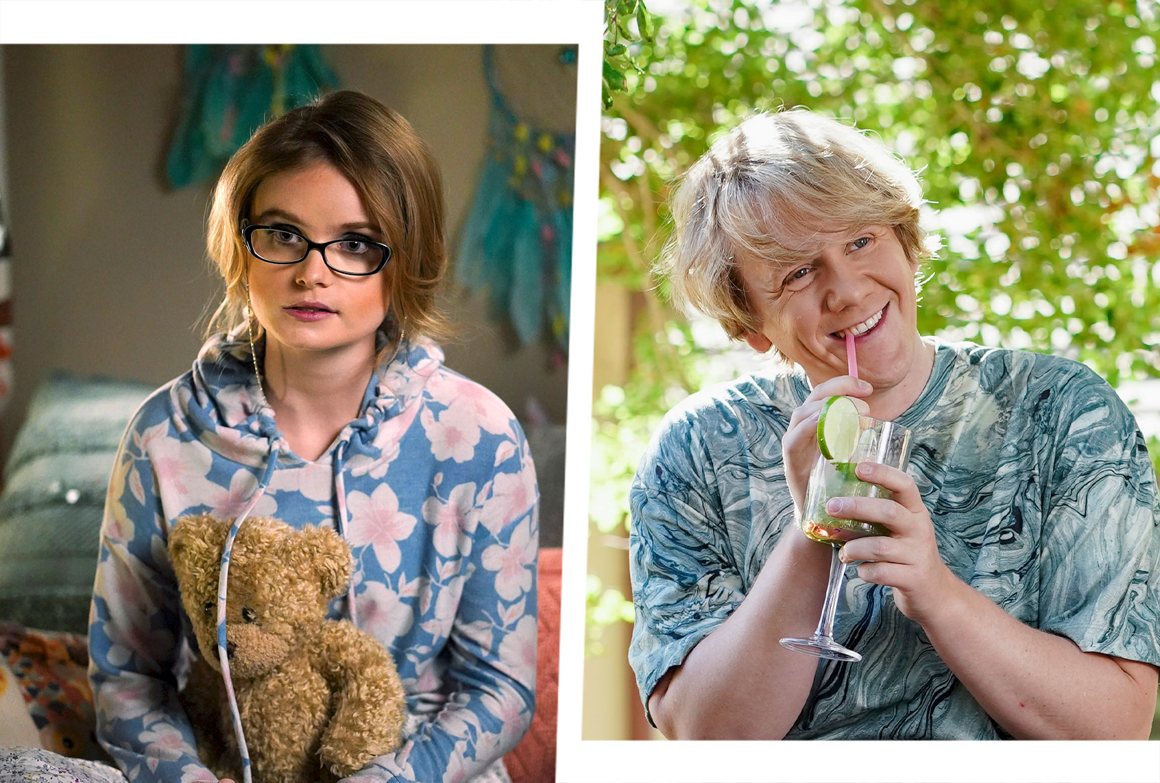Kayla Cromer and Josh Thomas in "Everything's Gonna Be Okay" (Ser Baffo/Freeform)