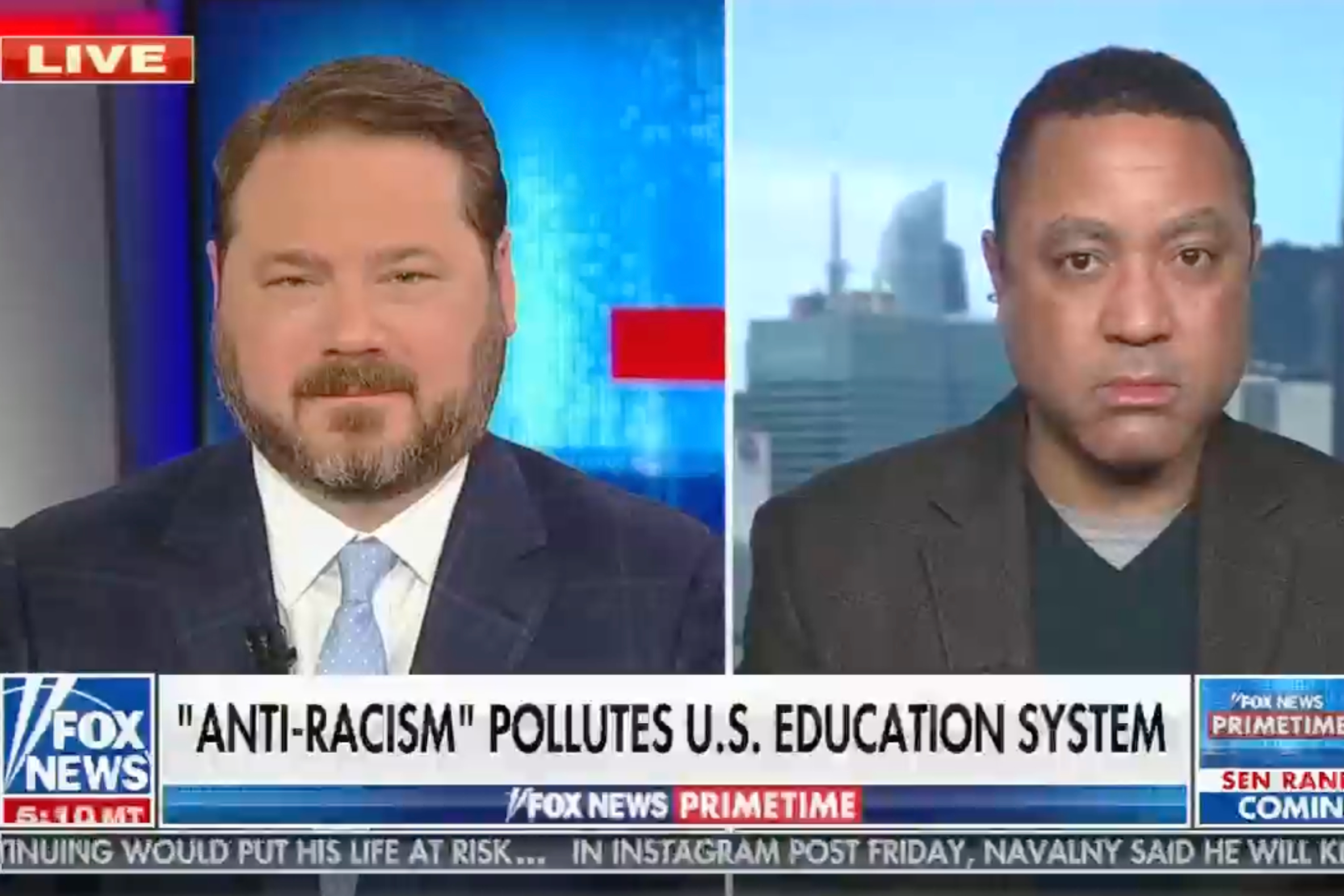Ben Domenech and John McWhorter on the April 23, 2021 broadcast (FOX News)