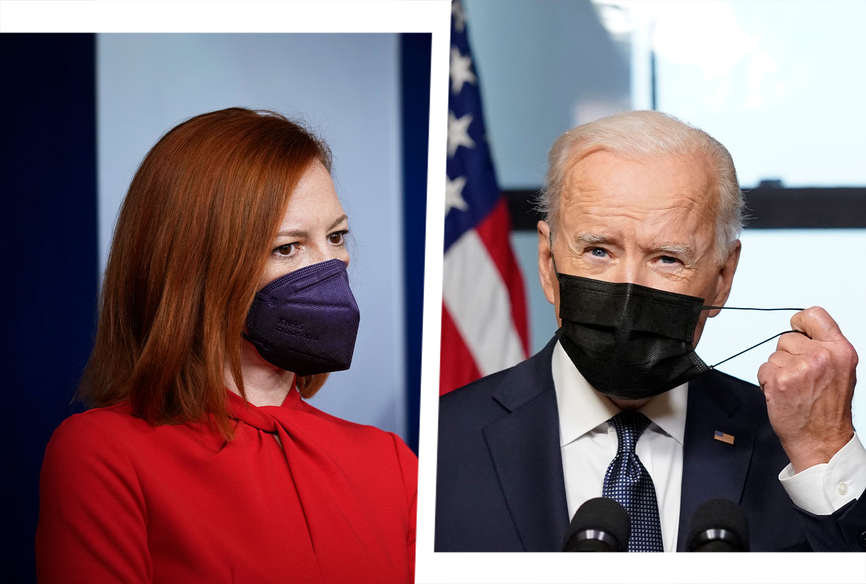Jen Psaki and Joe Biden (Photo illustration by Salon/Getty Images)
