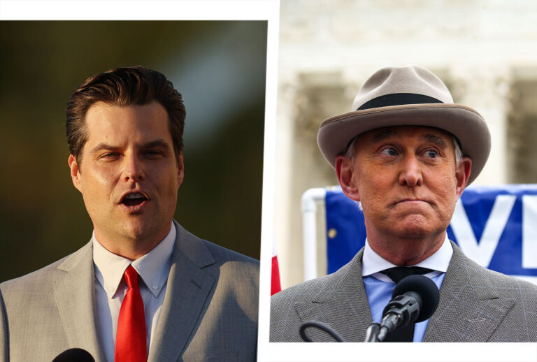 Matt Gaetz and Roger Stone (Photo illustration by Salon/Getty Images)