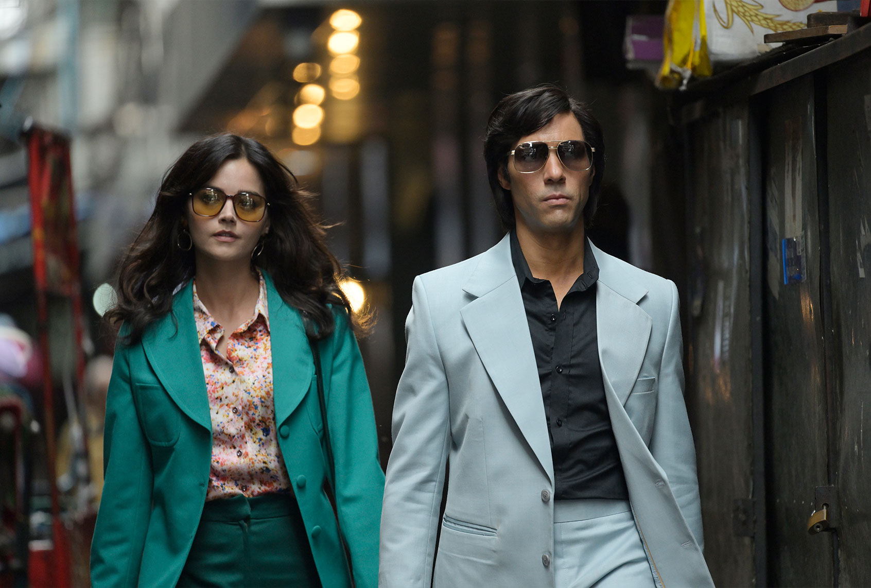 Jenna Coleman and Tahar Rahim in "The Serpent" (Netflix)