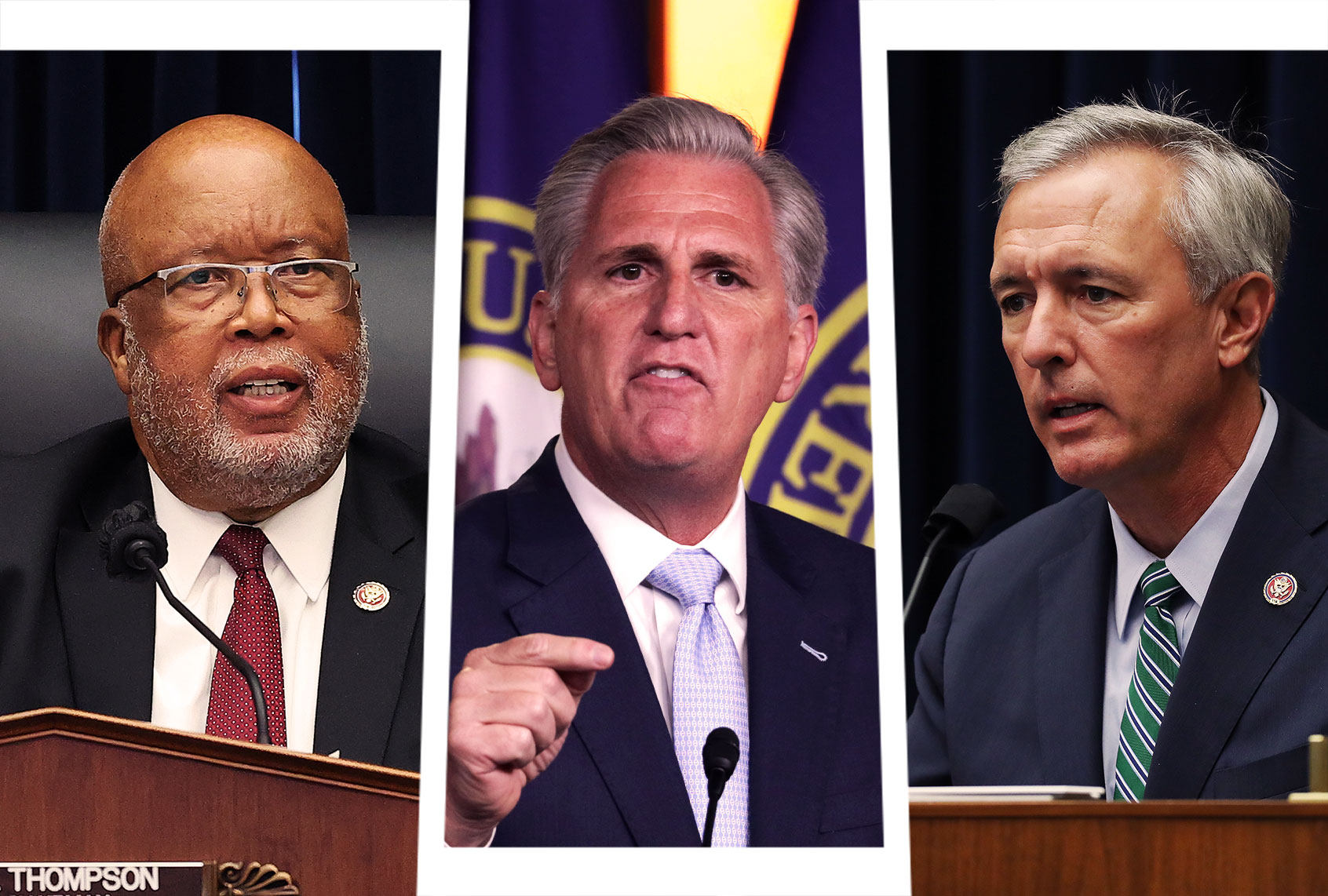 Bennie Thompson, ﻿Kevin McCarthy and John Katko (Photo illustration by Salon/Getty Images)