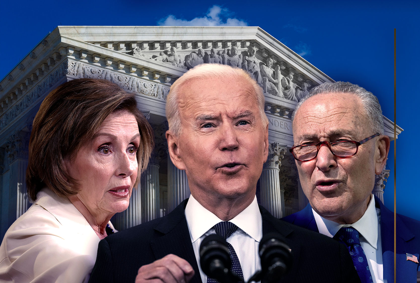 Nancy Pelosi, Joe Biden and Chuck Schumer (Photo illustration by Salon/Getty Images)