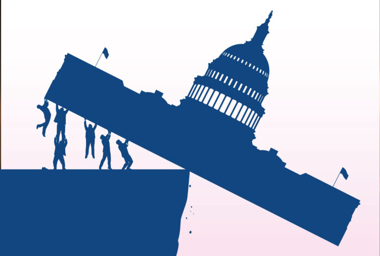 Politicians holding the USA Capitol teetering on the edge of danger (Getty Images)