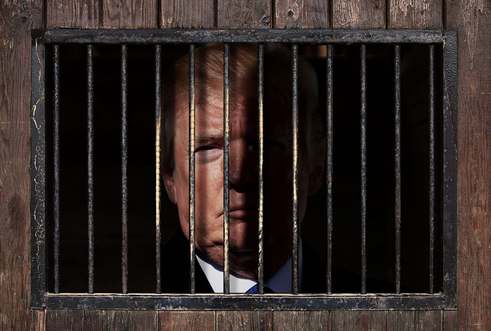Donald Trump, behind bars (Photo illustration by Salon/Getty Images)