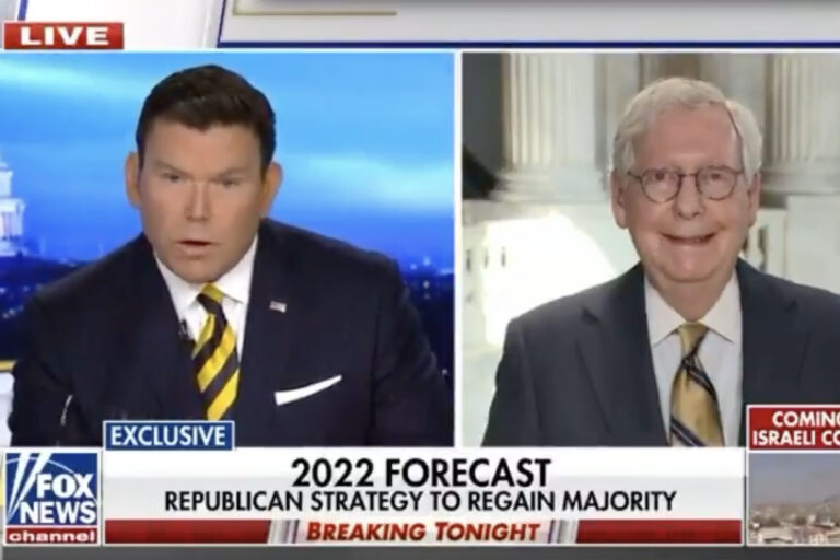 Sen. Mitch McConnell during an interview with Fox News' Bret Baier. (FOX News)