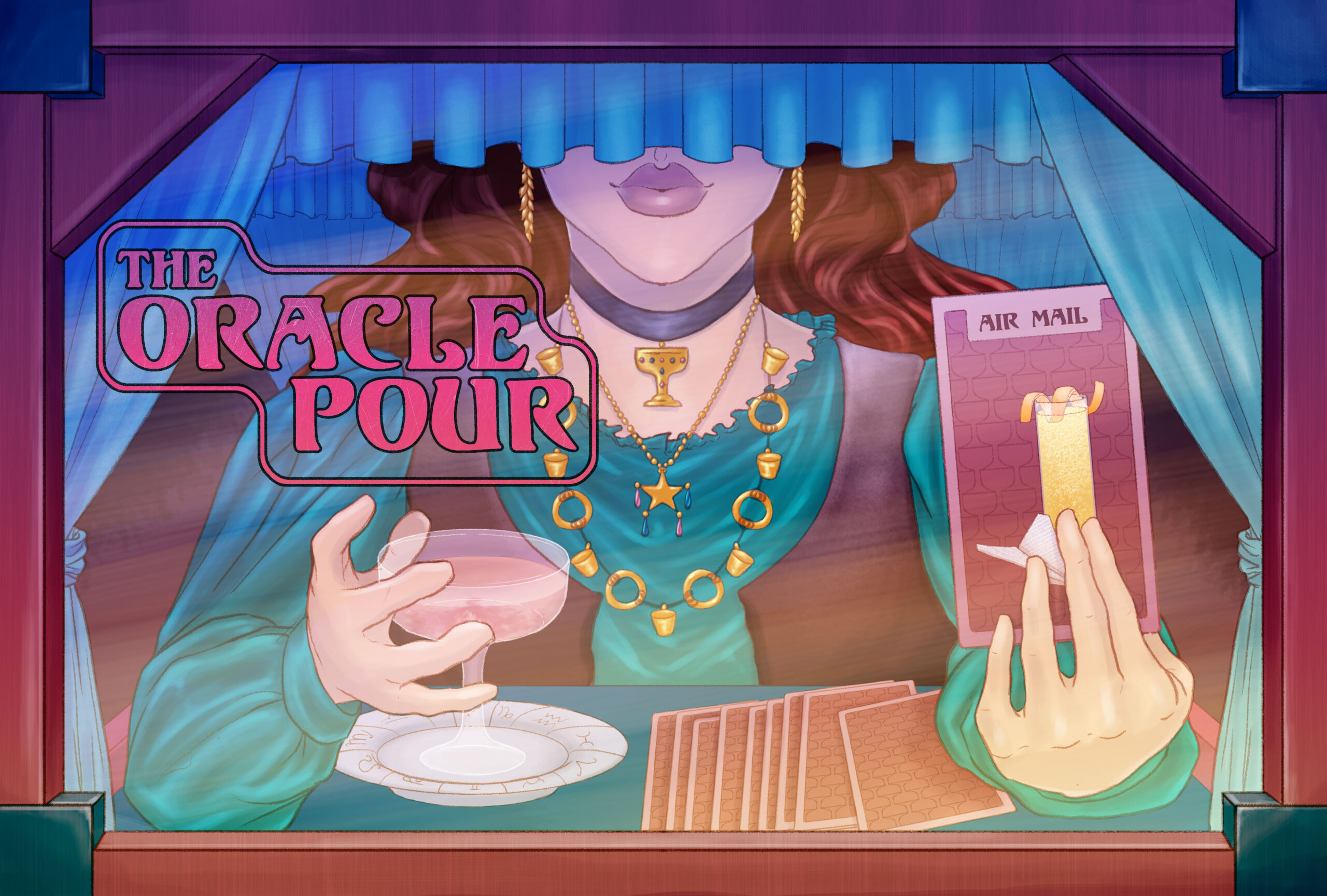 Oracle Pour: Air Mail Cocktail (Illustration by Ilana Lidagoster)