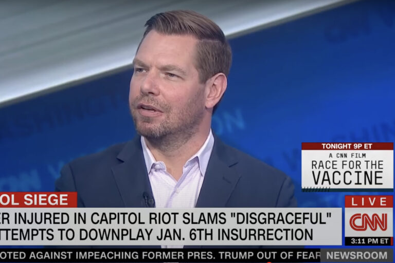 Eric Swalwell during an interview on CNN. (CNN)