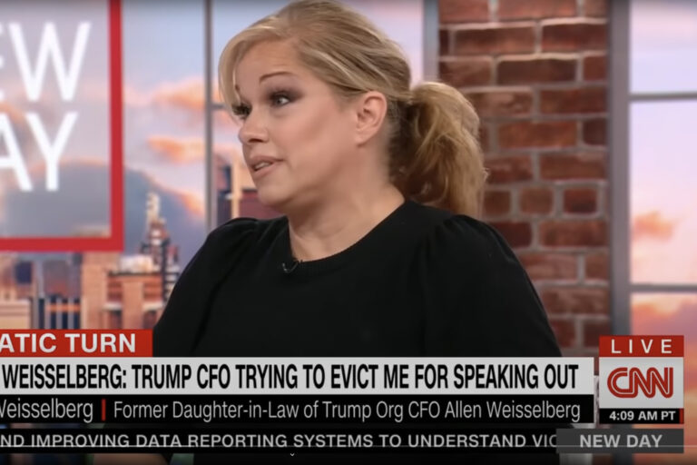 Jennifer Weisselberg, the former daughter-in-law of Trump Organization CFO Allen Weisselberg, during an interview with CNN. (CNN)
