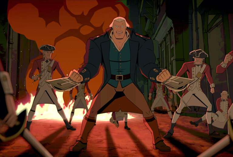 Channing Tatum as the voice of George Washington in "America: The Motion Picture" (Netflix)