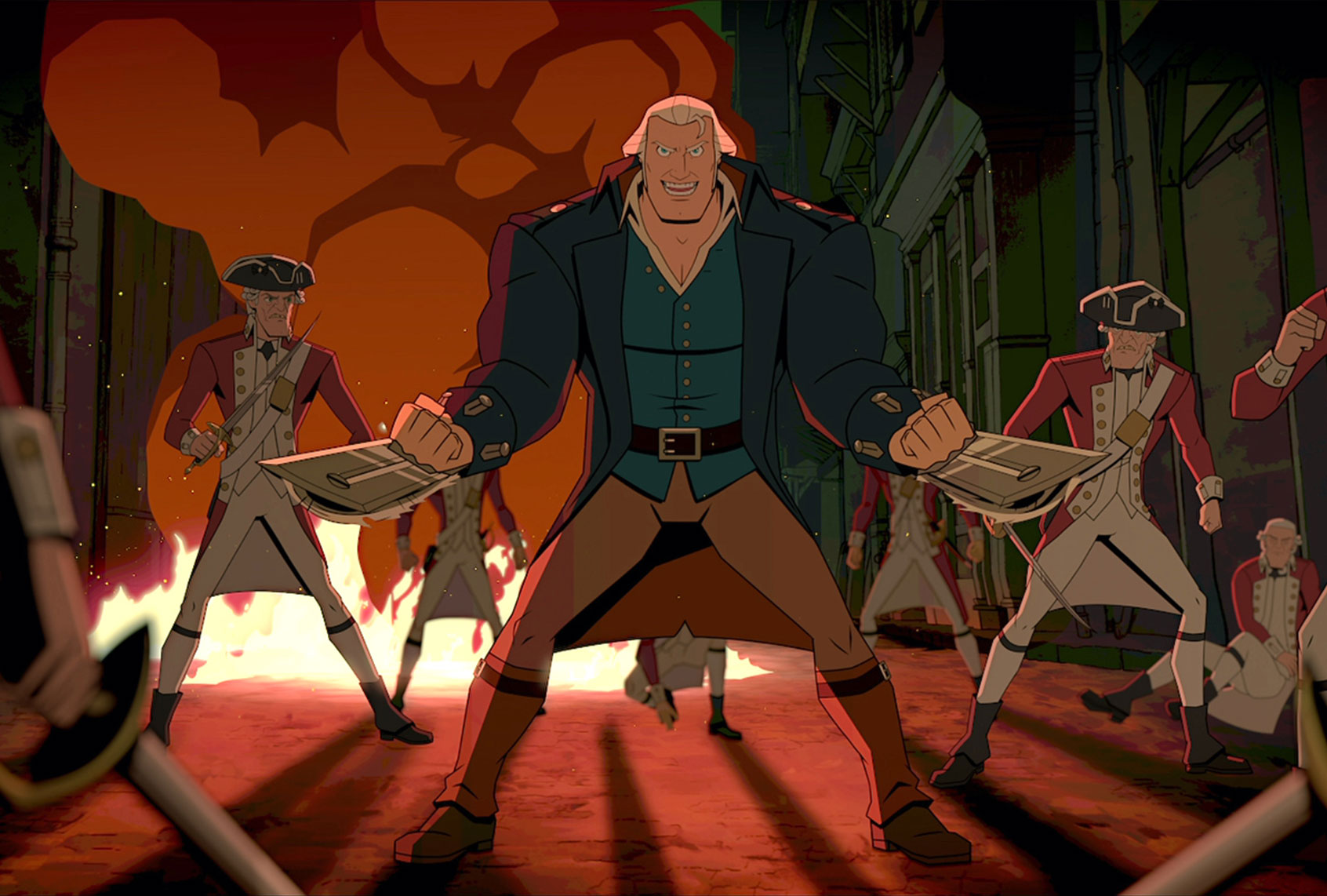 Channing Tatum as the voice of George Washington in "America: The Motion Picture" (Netflix)