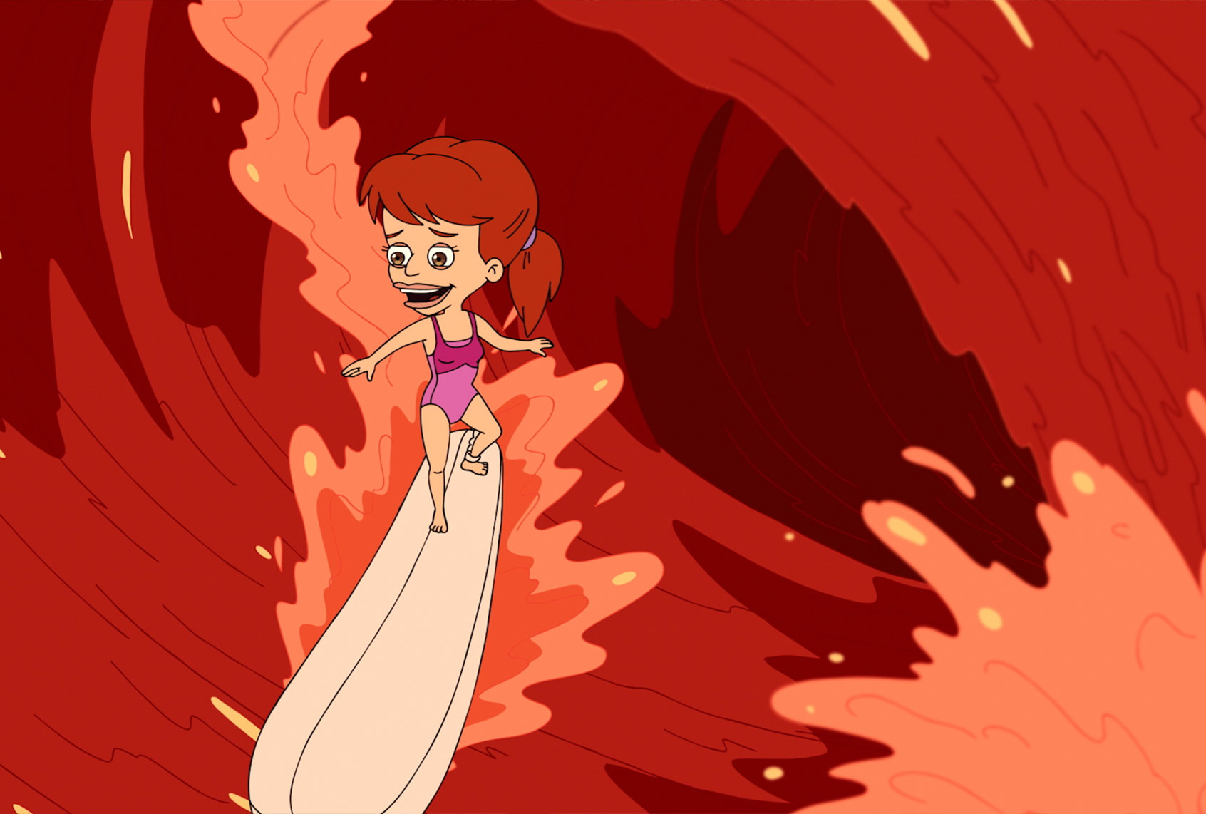 Jessie Glaser gets her period at camp on "Big Mouth" (Netflix)