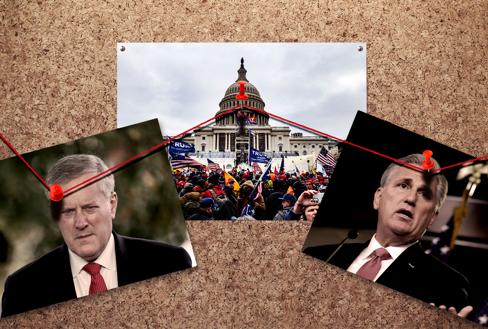 Kevin McCarthy and Mark Meadows, connection to the January 6, 2021 Capitol Riot (Photo illustration by Salon/Getty Images)
