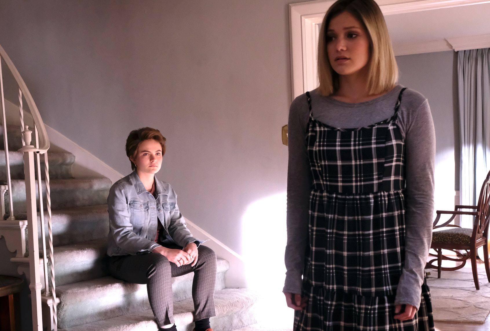 Chiara Aurelia and Olivia Holt in "Cruel Summer" (Freeform)
