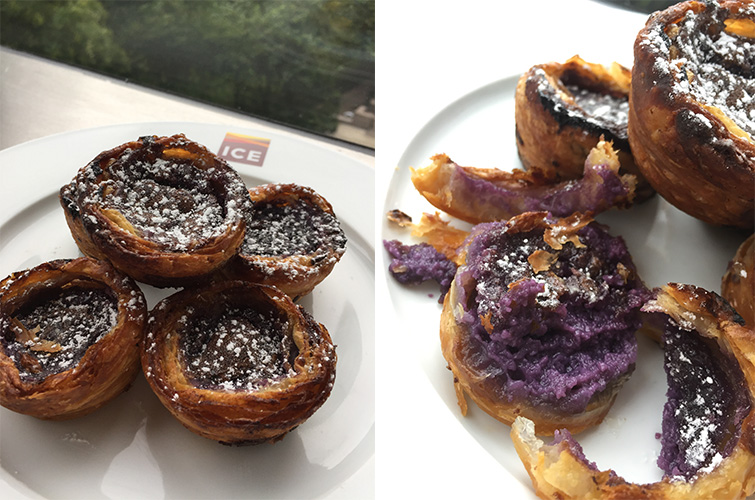 ube custard tarts