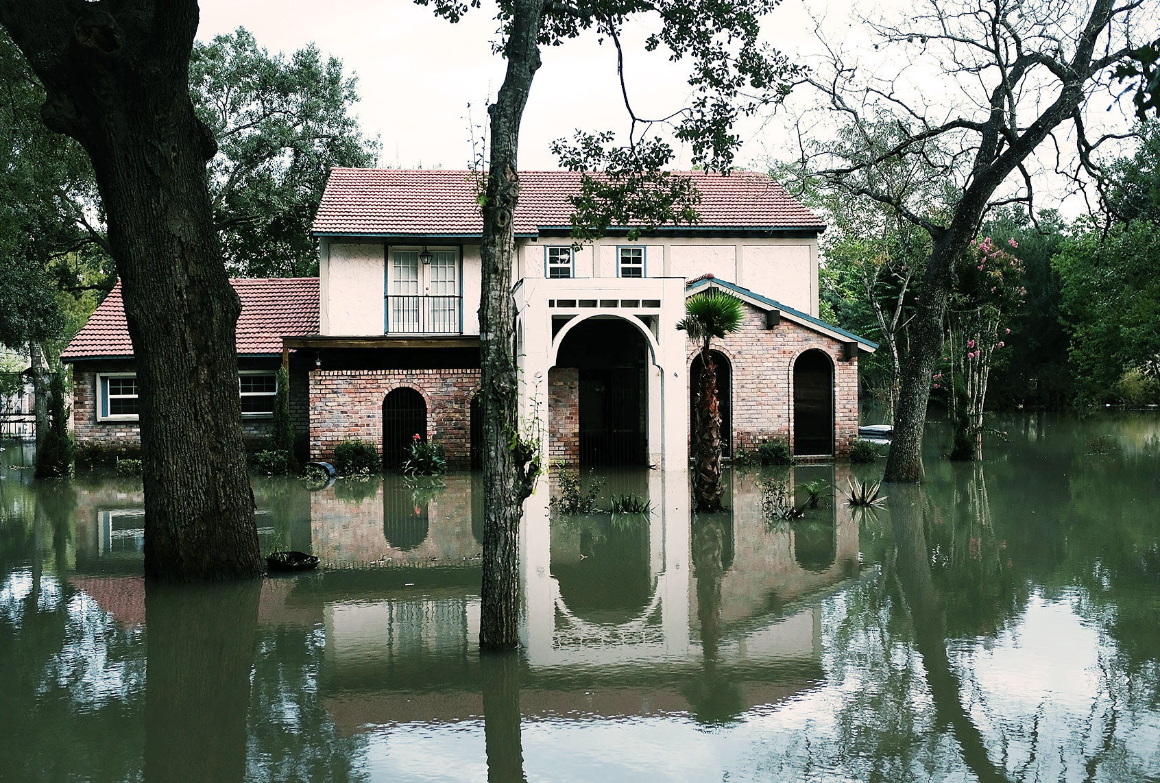 Homes remain flooded as Texas moved toward recovery from the devastation of Hurricane Harvey on September 4, 2017 in Houston, Texas. (Spencer Platt/Getty Images)