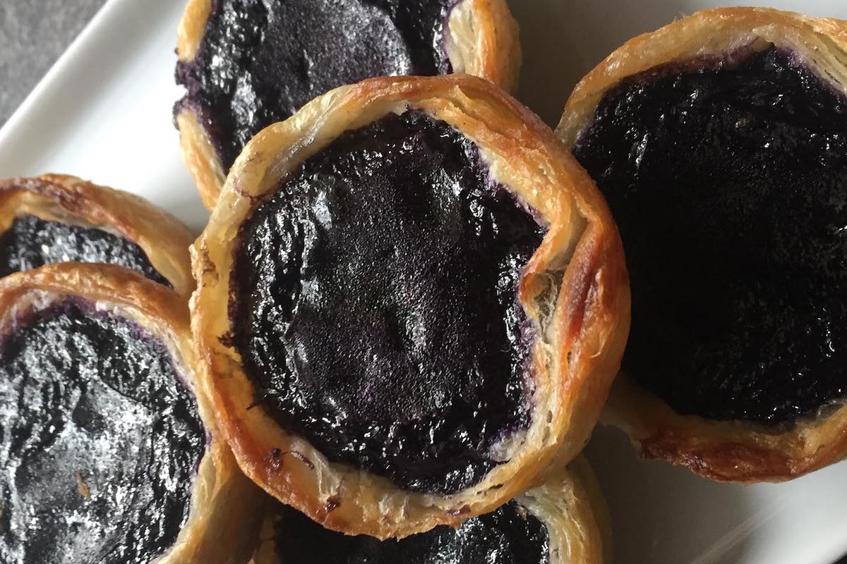 Ube custard tarts. (Photo courtesy of the Institute of Culinary Education)